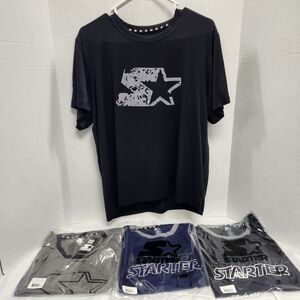 STARTER Black and Gray Short Sleeve Tee